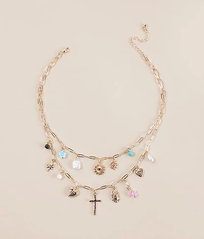 Tiered Charm Necklace