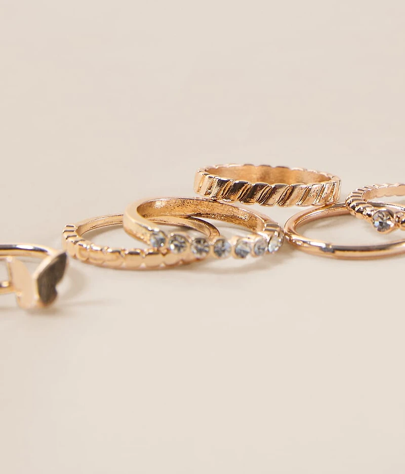 6 Pack Adorable Ring Set