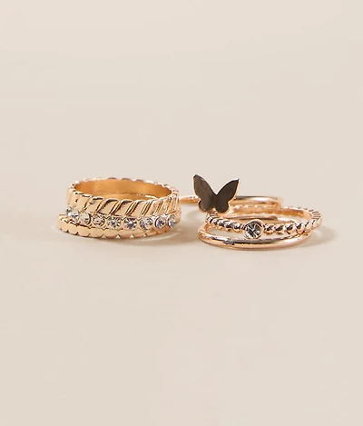 6 Pack Adorable Ring Set