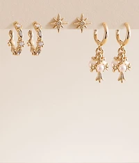 3 Pack Glitz Earring Set