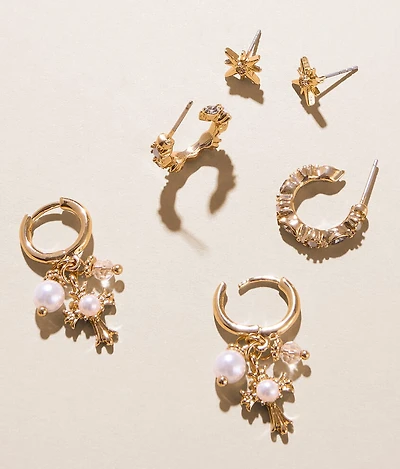 3 Pack Glitz Earring Set