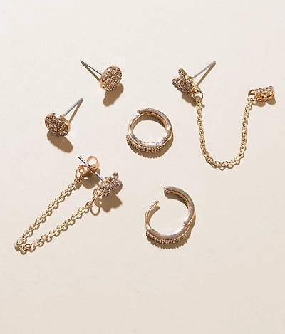 3 Pack Glitz Earring Set