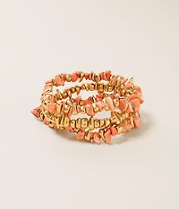 3 Pack Stone Bracelet Set