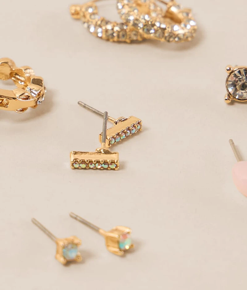 6 Pack Glitz Earring Set