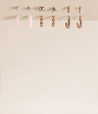 6 Pack Glitz Earring Set