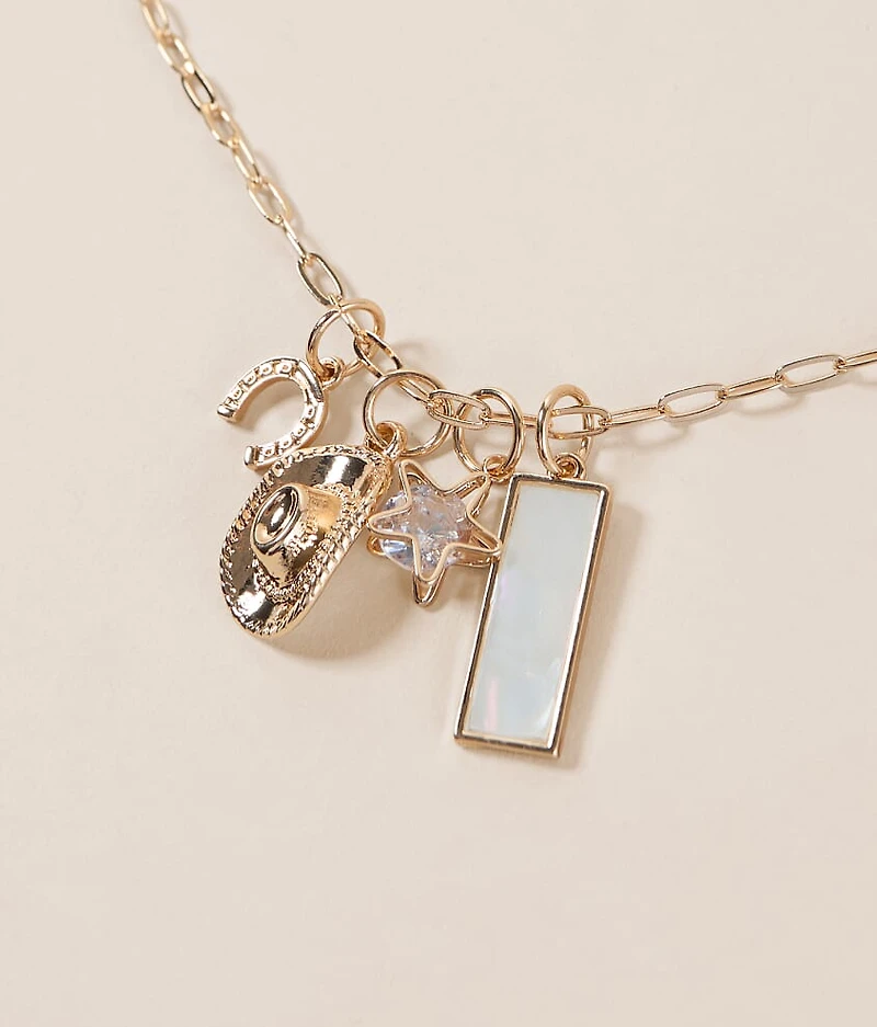 Western Cluster Charm Necklace