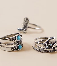 6 Pack Western Ring Set