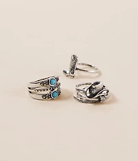 6 Pack Western Ring Set