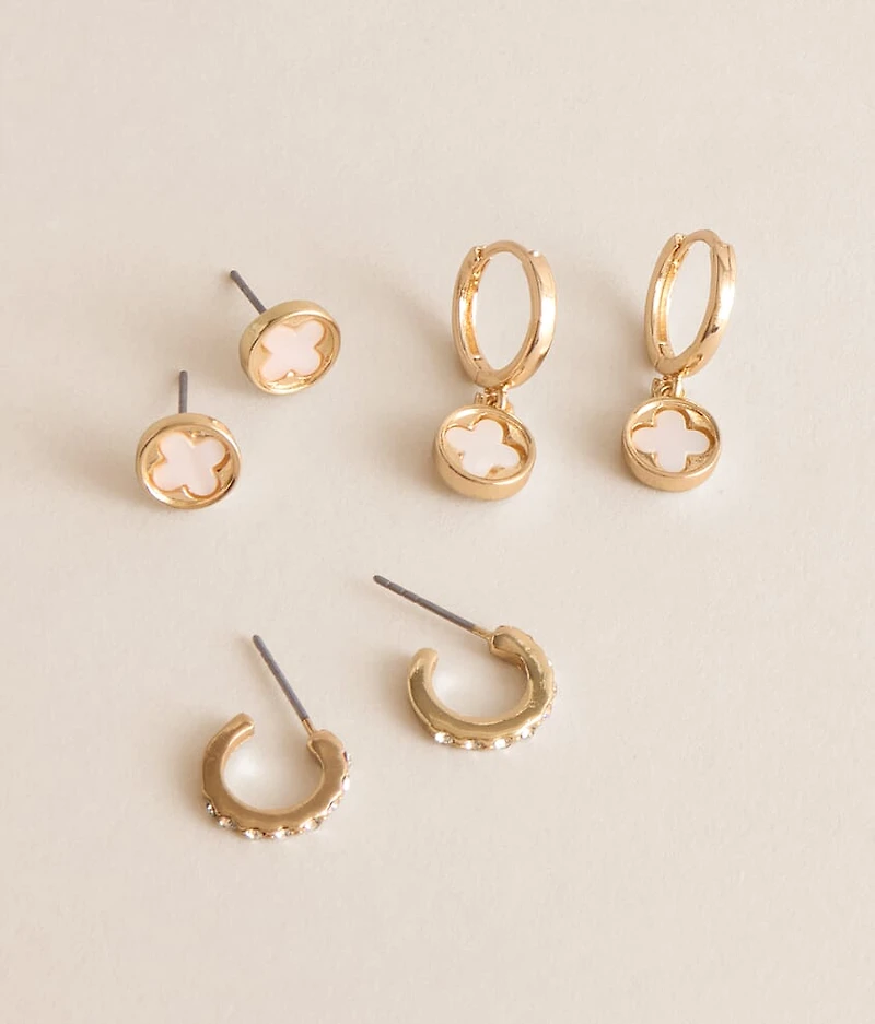3 Pack Glam Earring Set
