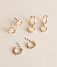3 Pack Glam Earring Set