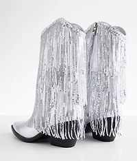 Joyful Sequin Fringe Western Boot