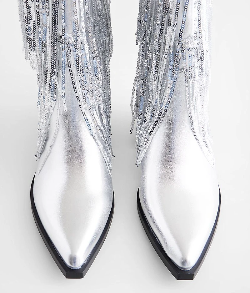 Joyful Sequin Fringe Western Boot