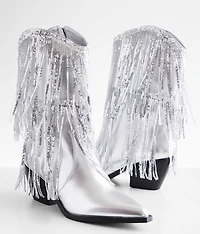 Joyful Sequin Fringe Western Boot
