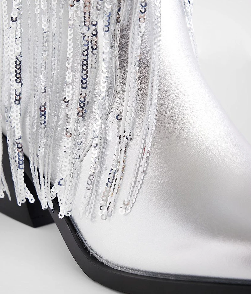 Joyful Sequin Fringe Western Boot