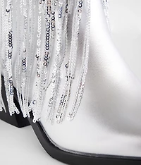 Joyful Sequin Fringe Western Boot