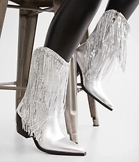 Joyful Sequin Fringe Western Boot