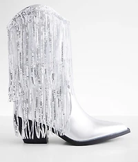Joyful Sequin Fringe Western Boot