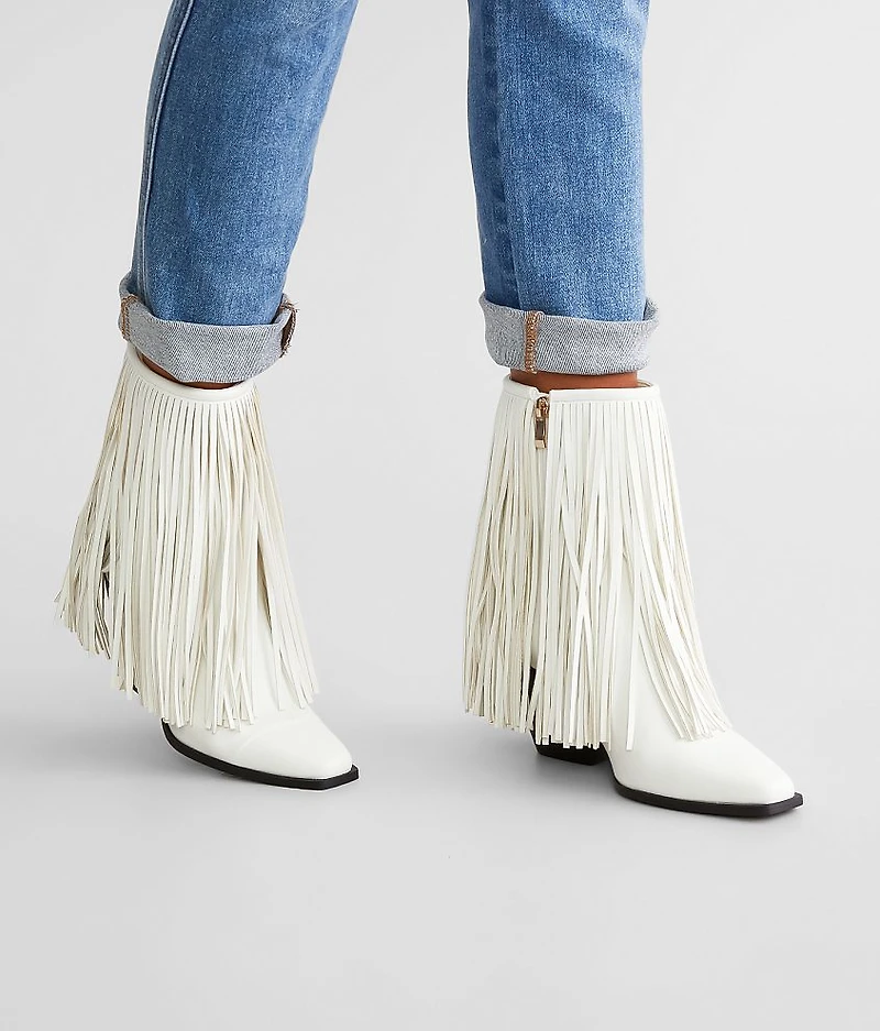 Scarlett Fringe Western Ankle Boot