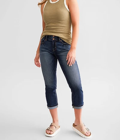Gabby Cuffed Stretch Capri Jean