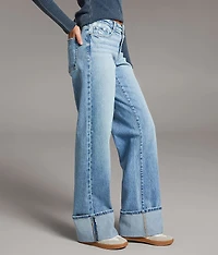 Payton Wide Leg Stretch Cuffed Jean