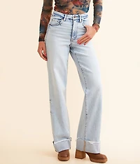 Billie Wide Leg Stetch Cuffed Jean