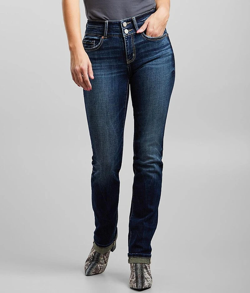 Stella Mid-Rise Straight Stretch Cuffed Jean