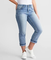 Gabby Cuffed Stretch Capri Jean