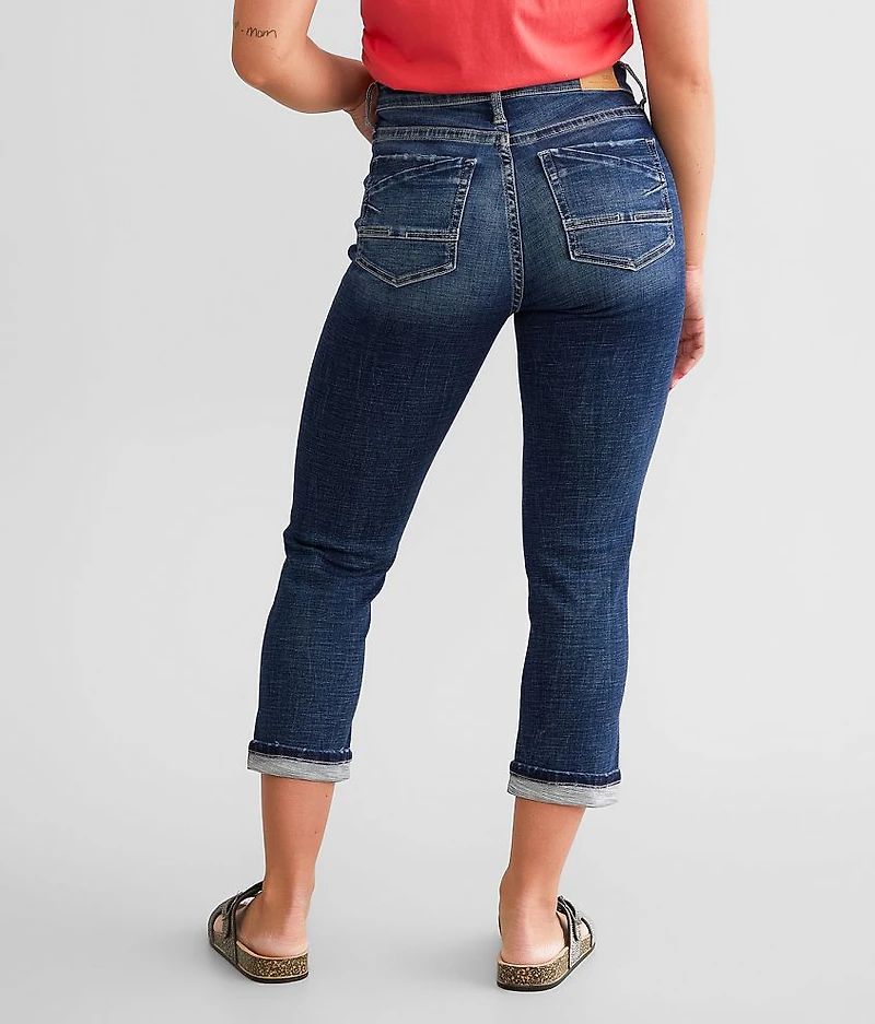 Gabby Cuffed Stretch Capri Jean