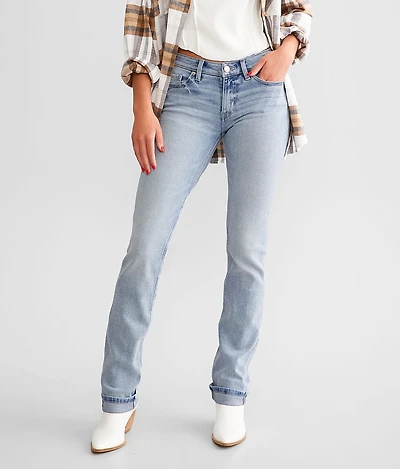 Stella Mid-Rise Straight Stretch Cuffed Jean