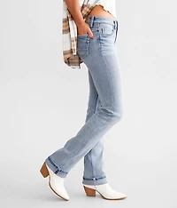 Stella Mid-Rise Straight Stretch Cuffed Jean