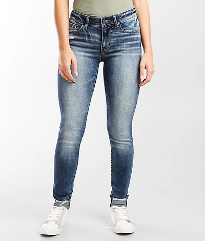 Stella Mid-Rise Skinny Stretch Cuffed Jean