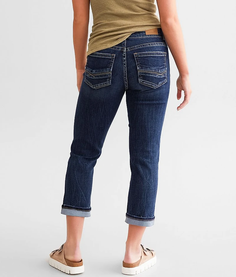 Gabby Cuffed Stretch Capri Jean