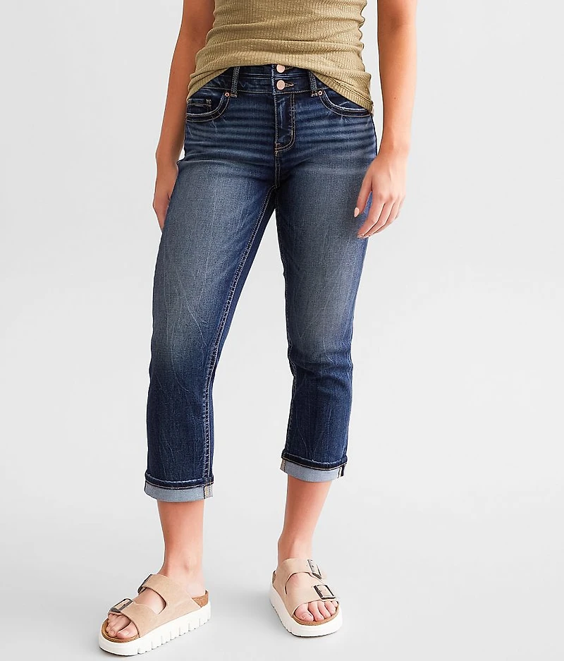 Gabby Cuffed Stretch Capri Jean