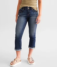 Gabby Cuffed Stretch Capri Jean