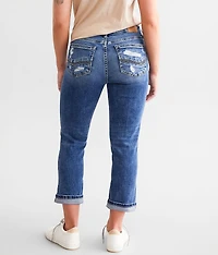 Gabby Cuffed Stretch Capri Jean