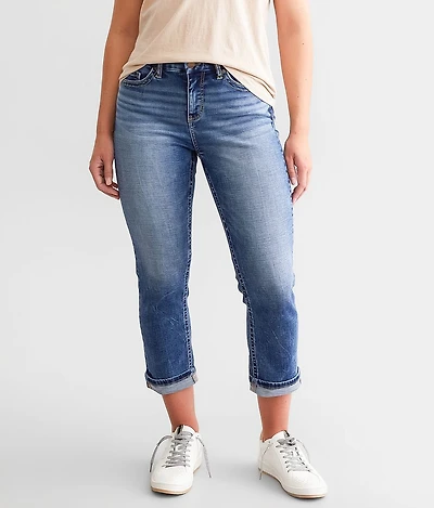 Gabby Cuffed Stretch Capri Jean