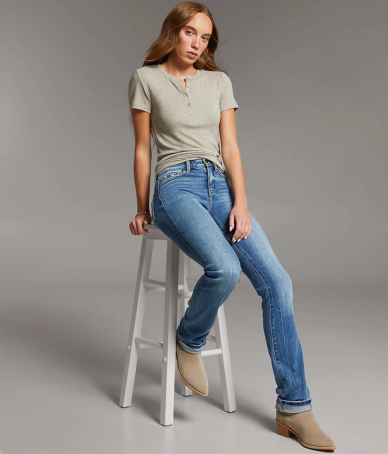 Andi Straight Stretch Cuffed Jean