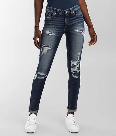Stella Mid-Rise Ankle Skinny Cuffed Jean