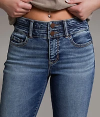 Gabby Cuffed Stretch Capri Jean