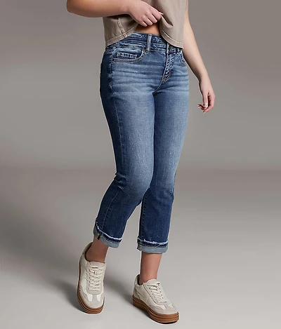 Gabby Cuffed Stretch Capri Jean