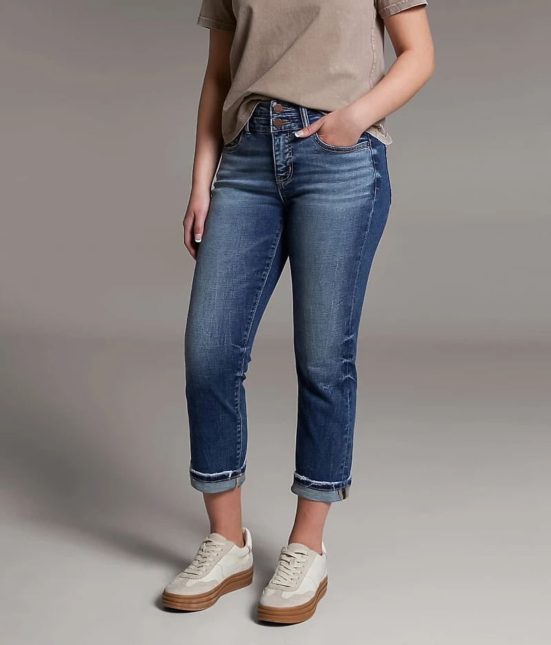 Gabby Cuffed Stretch Capri Jean
