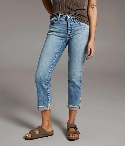 Payton Cuffed Stretch Capri Jean