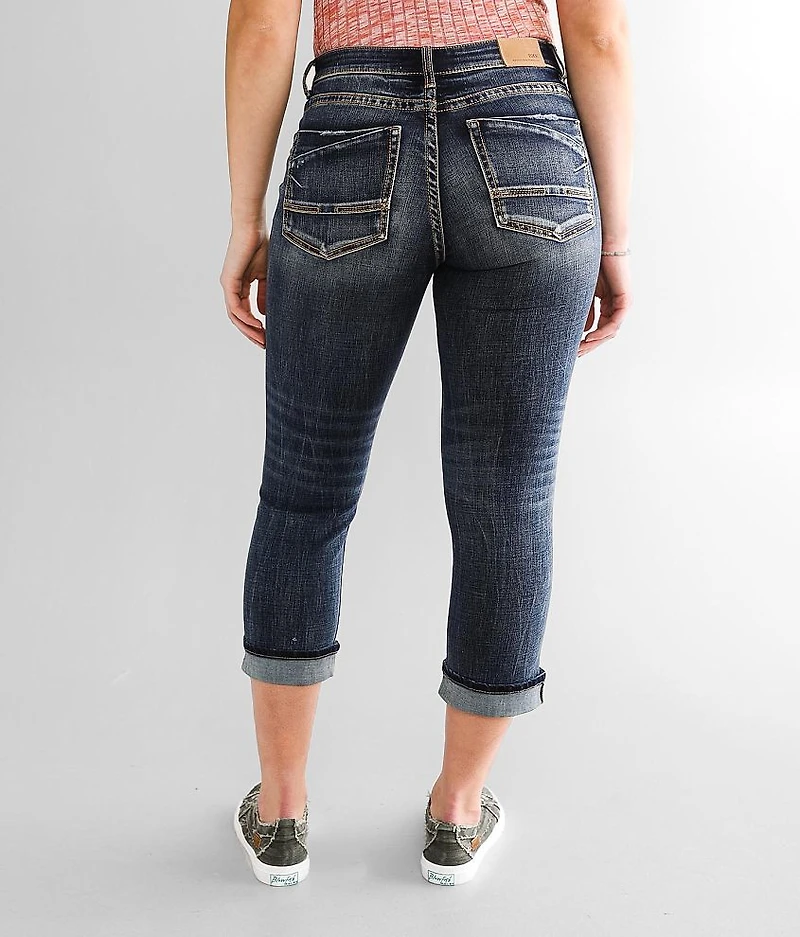 Gabby Cuffed Stretch Capri Jean