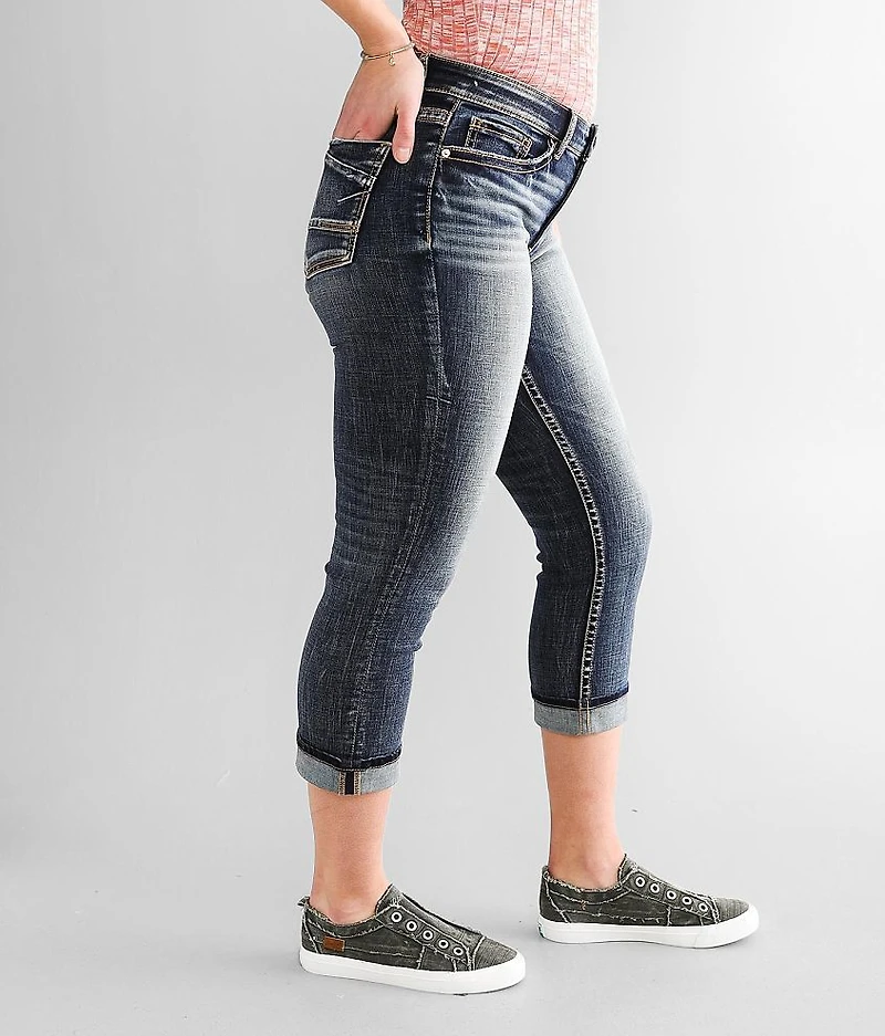 Gabby Cuffed Stretch Capri Jean