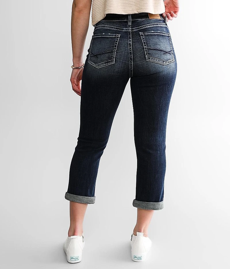 Gabby Cuffed Stretch Capri Jean