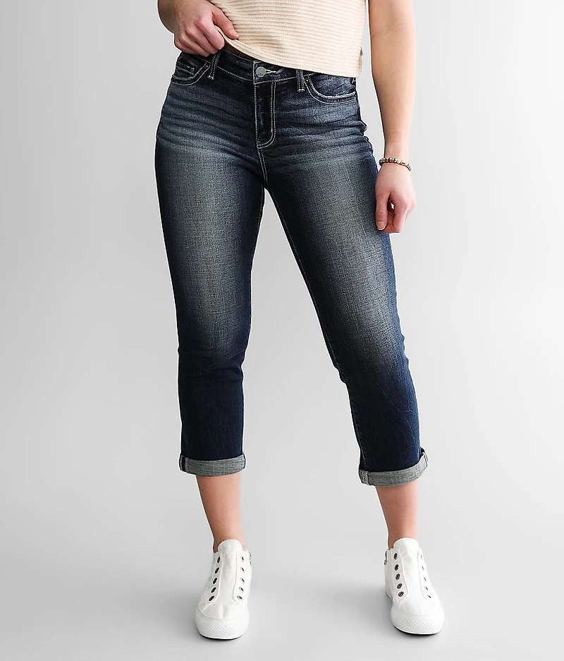 Gabby Cuffed Stretch Capri Jean