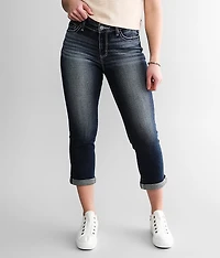 Gabby Cuffed Stretch Capri Jean