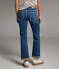 Payton Cropped Straight Stretch Cuffed Jean