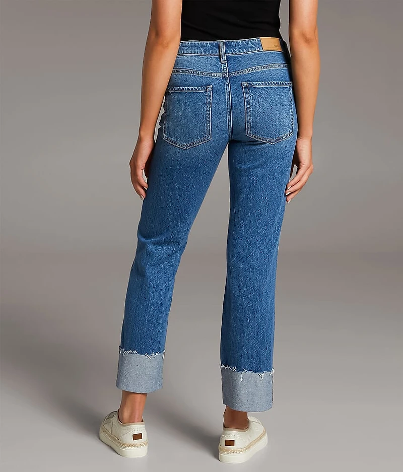 Payton Cropped Straight Stretch Cuffed Jean
