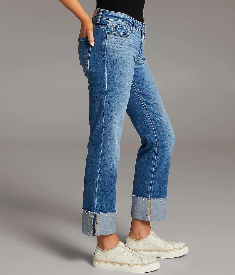 Payton Cropped Straight Stretch Cuffed Jean